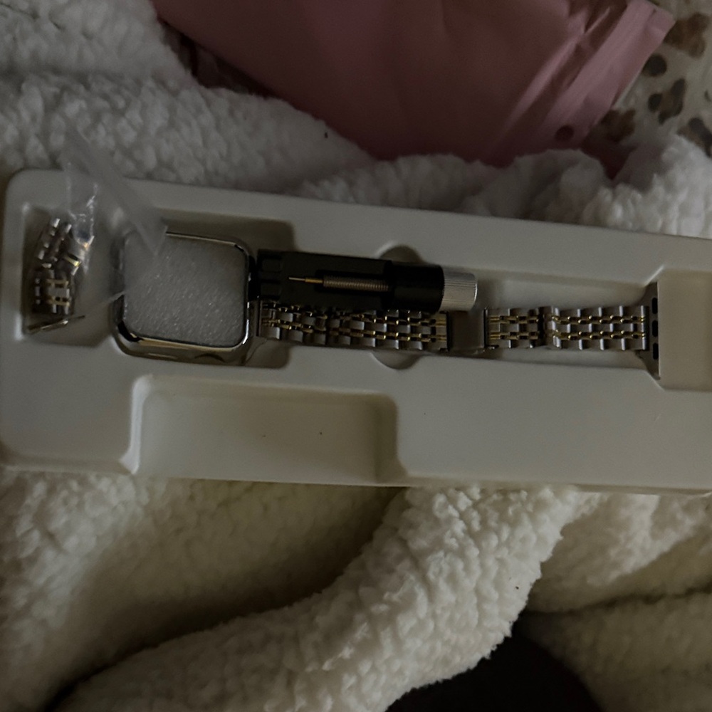 Silver Apple Watch Band
